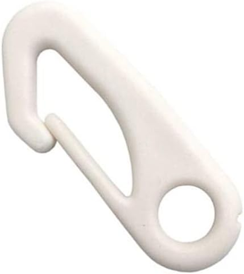4Pcs 60Mm White Flag Pole Clips, Nylon Snap Hooks Flagpole Attachment for Fixing image number 4