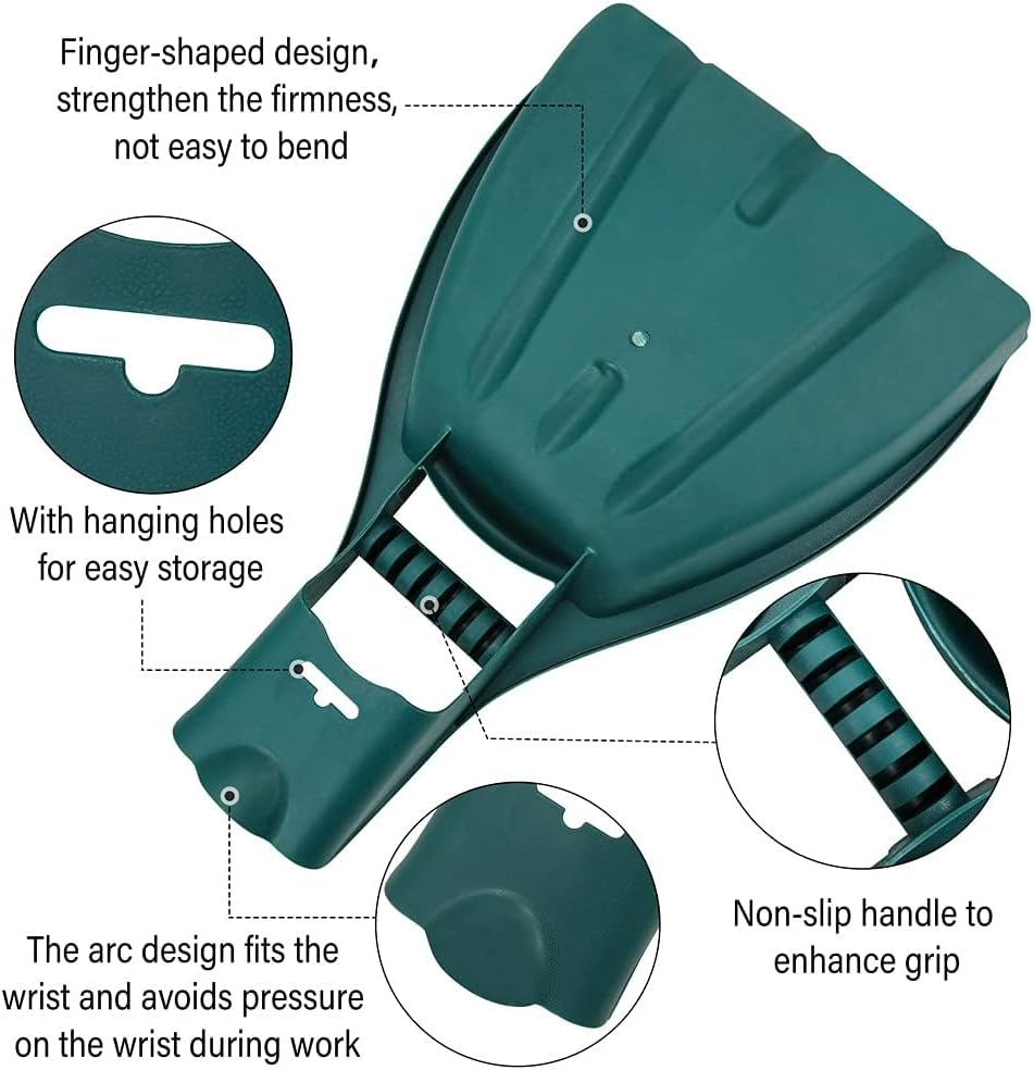 Leaf Scoops Hand Rakes, Lightweight & Durable Grabber Tool Leaf Hands Debris Scoops for Scooping up Leaves, Spreading Mulch, Gardening, and Yard Work image number 6
