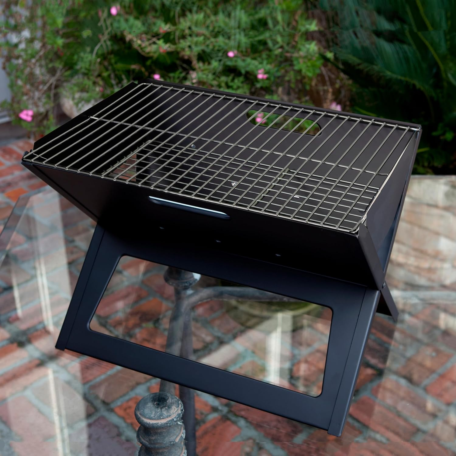 Fire Sense 60508 Black Notebook Charcoal Grill, 14.18" H X 11.82" W X 17.53" L image number 6