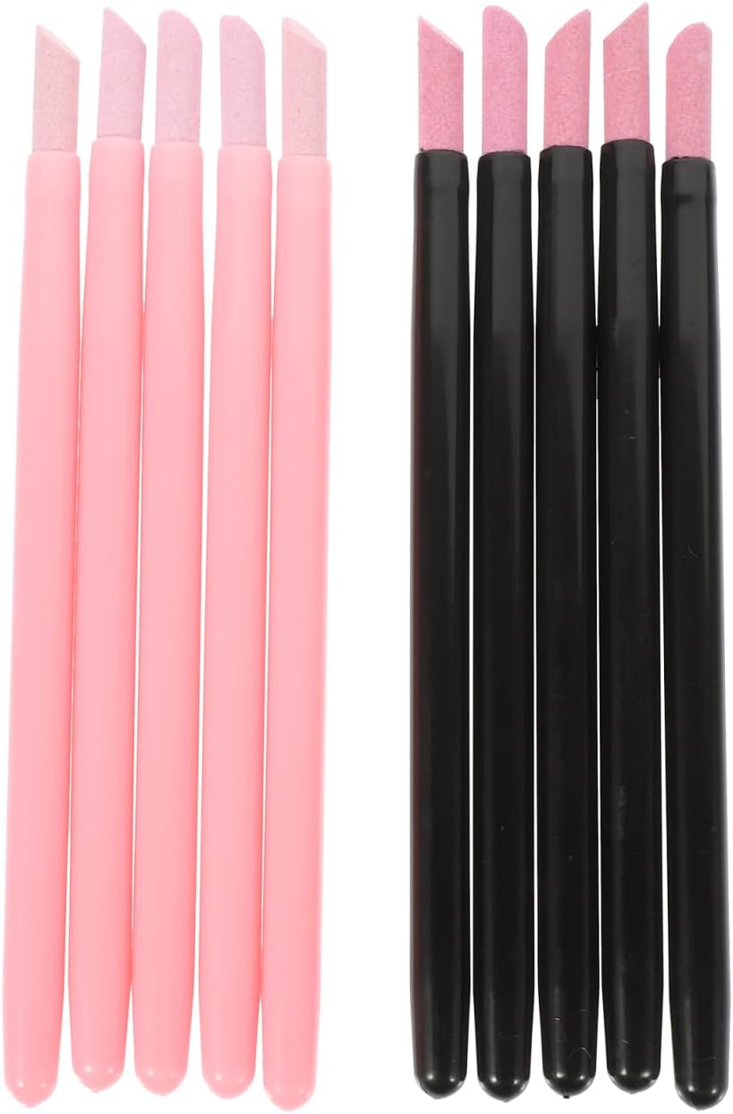 Ipetboom Manicure Pen Single Head Cuticle Remover Nail File Ceramic Stick Trimmer 2 Packs for Beauty image number 5