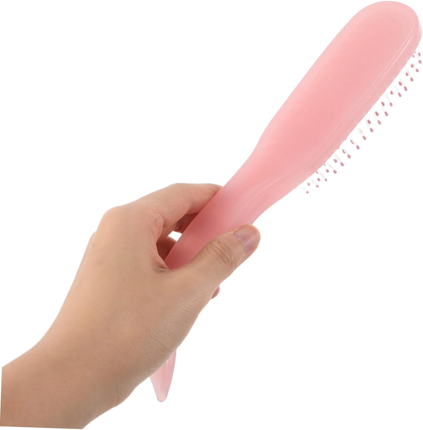 Hair Comb for Women Scalp Massage Detangling Comb Nylon Bristles for Wet Dry Curly Straight Hair Pink - Pink image number 4