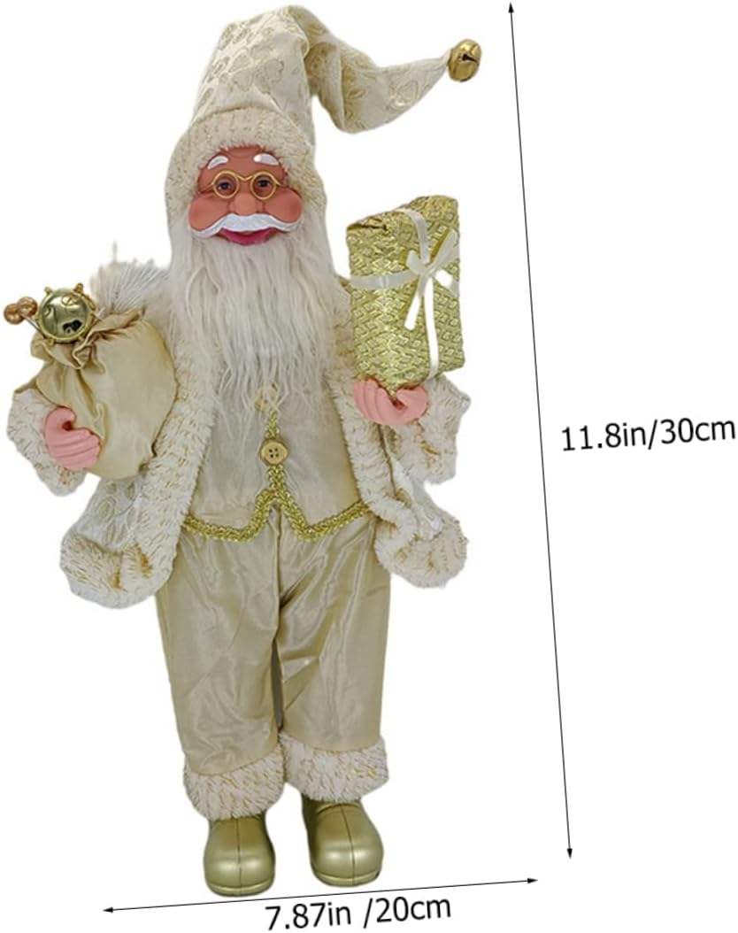 Standing Santa Claus Doll for Xmas Tabletop Xmas Ornament for Christmas House Decorations and Show Window Display image number 3