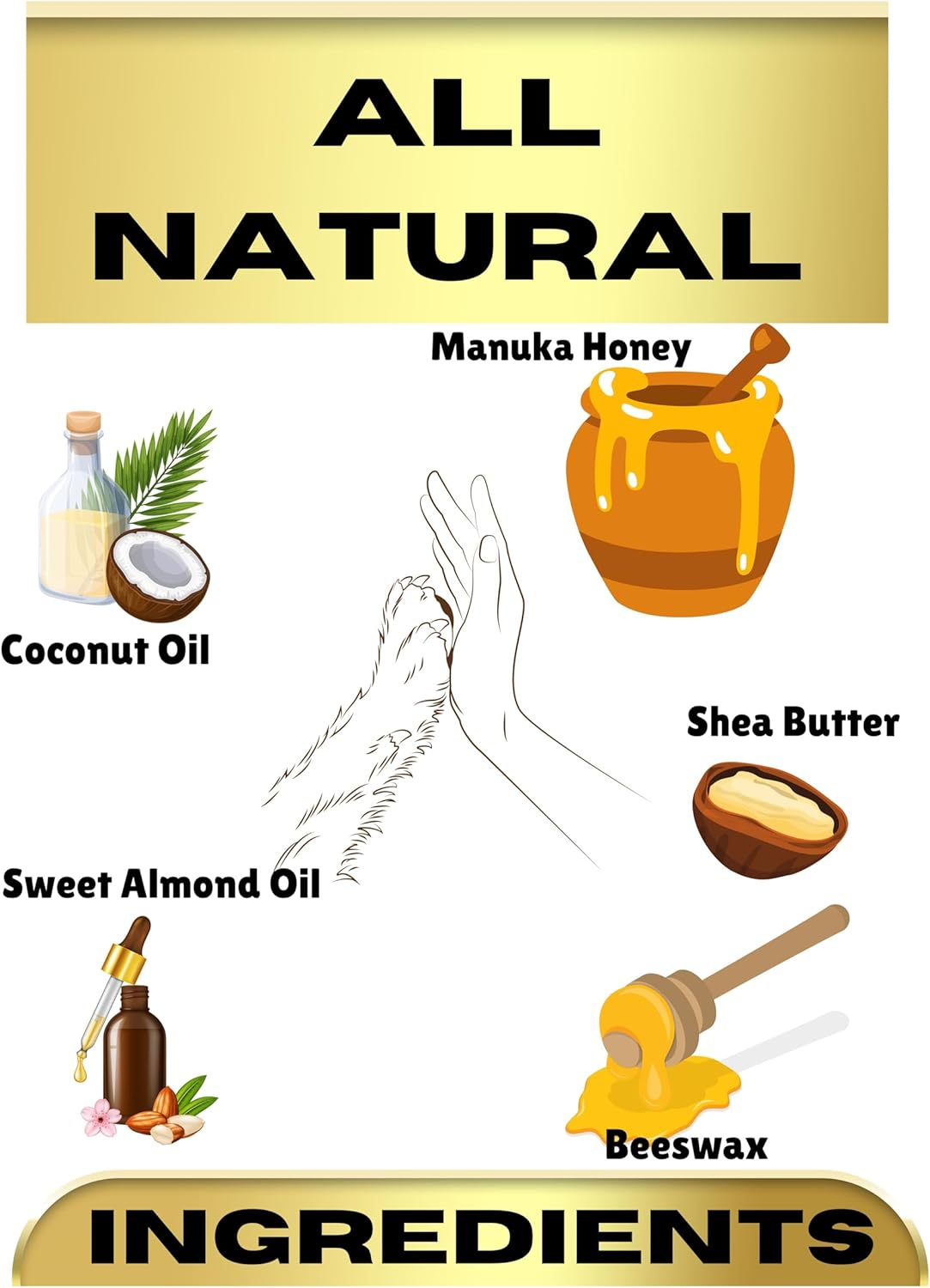 All Natural Dog Buttery Balm with Manuka Honey| Hotspots| Soothes and Moisturises| Relieves Itchy Skin | Dog Nose Balm Skin Balm Paw Balm 30Ml | Manuka Honey Balm image number 5