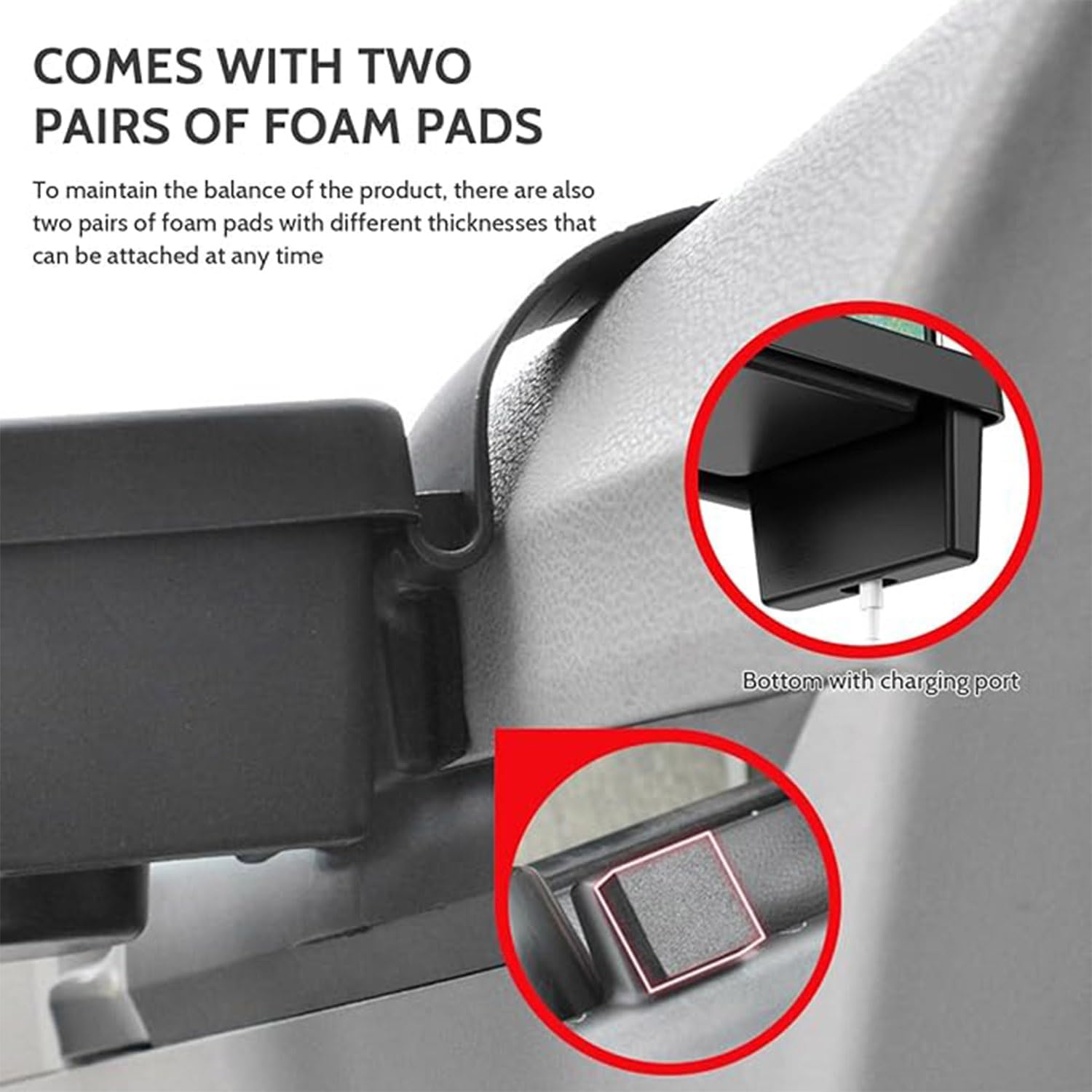 Car Cup Holder, Car Door Cup Holder, Door Side Hanging Window Cup Holder Tray with Phone Holder Charging Cable Port Non Slip Slient Universal Cup Holder for Car Door Window Cup Holder image number 1