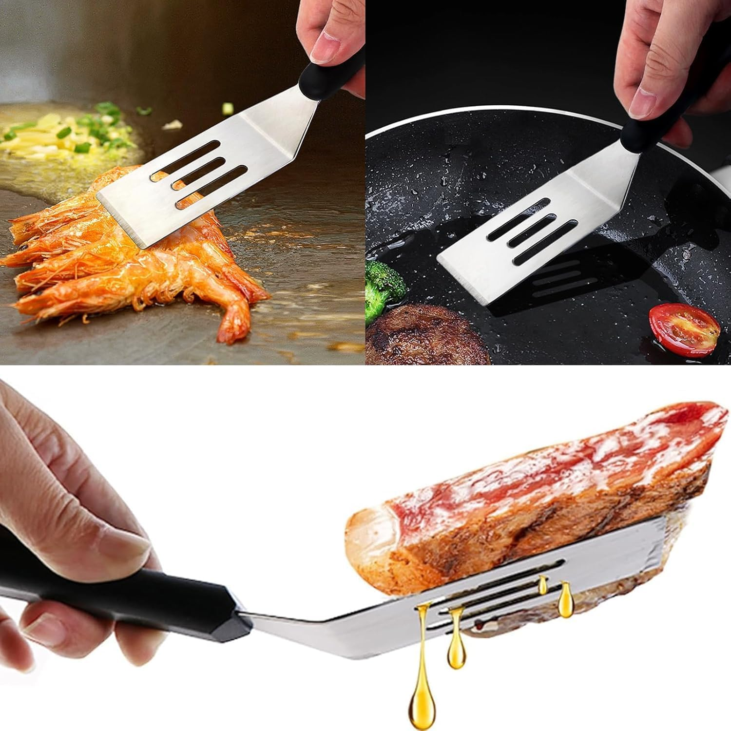 Mini Stainless Steel Spatulas Set, 2 Pieces Mini Spatula Small Metal Spatula with Non-Slip Handle,Stainless Steel Small Spatula Brownie Spatulas for Kitchen, Desserts image number 5