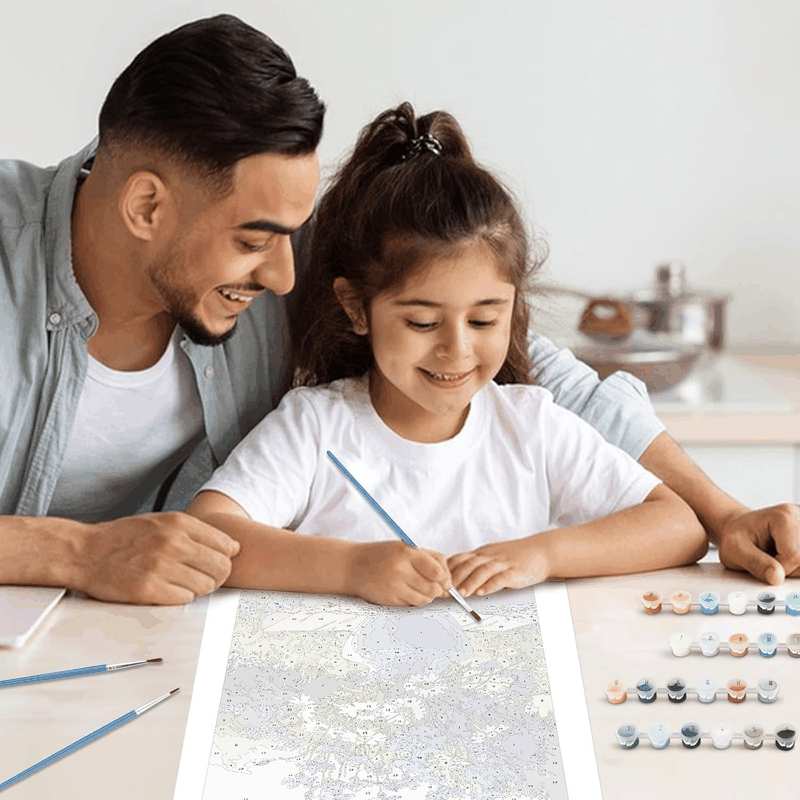 Paint by Number for Adults. Flowers Paint by Numbers for Adults Beginner Drawing Paintwork with 3 Paintbrushes Paint Canvas Oil Painting 16&rdquo; X 20&rdquo; image number 2