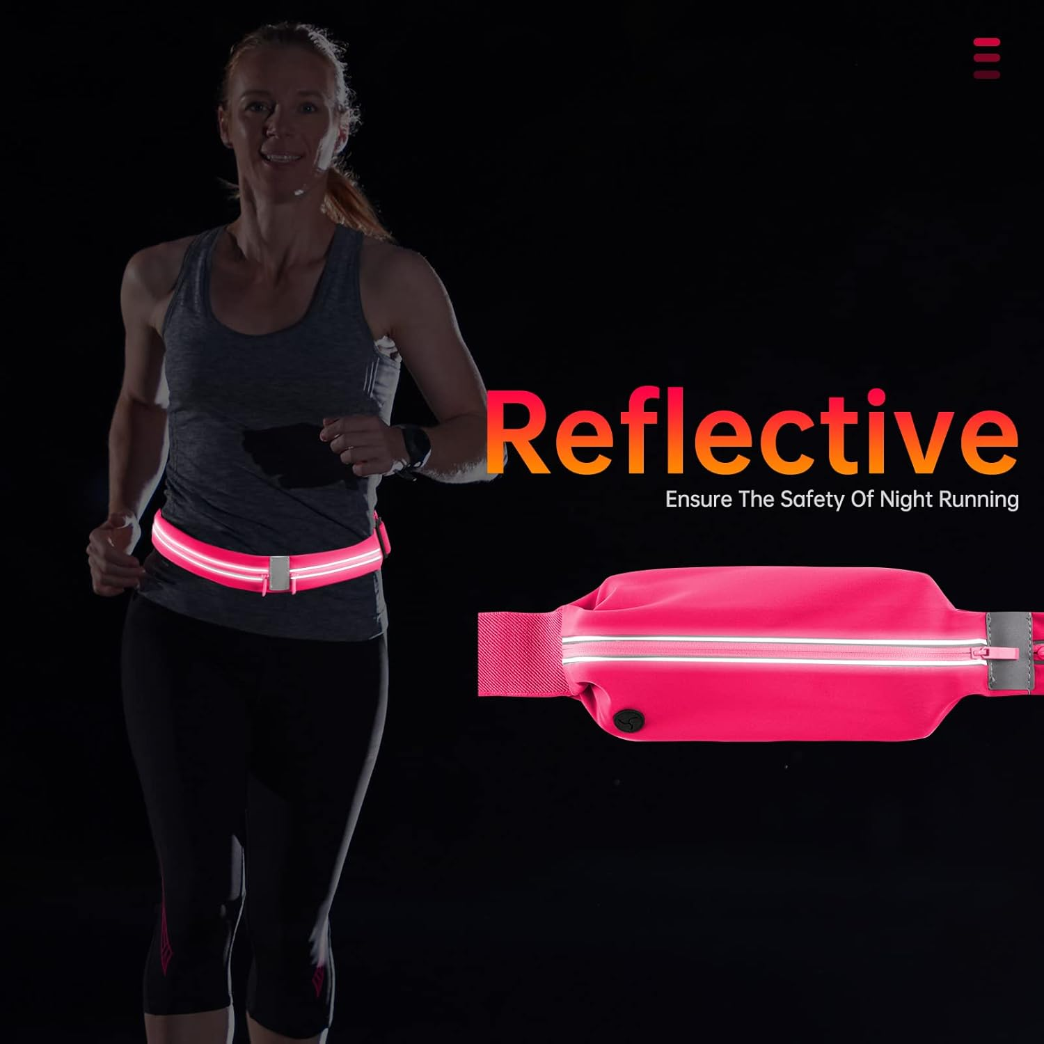 Unisex Small Waist Pouch with Adjustable Strap Thin Belt Pack for Running Hiking Travel Workout Dog Walking Outdoors Sport Fishing Waist Pack Bag, Pink, One Size, Sports