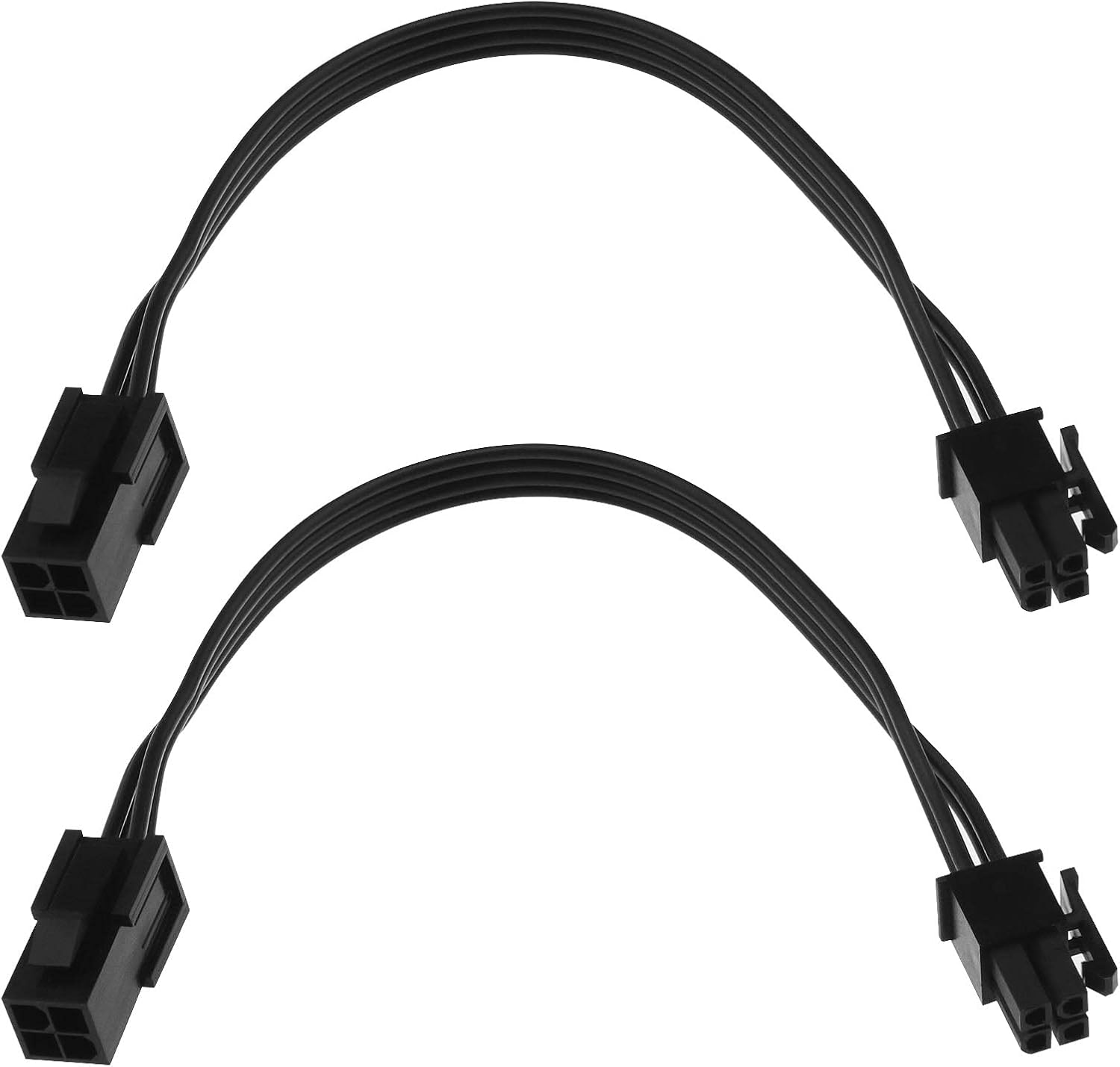 SING F LTD 2PCS ATX 4 Pin Male to Female CPU Power Extension Cable for Desktop Computer 12V 18 AWG 22Cm image number 5