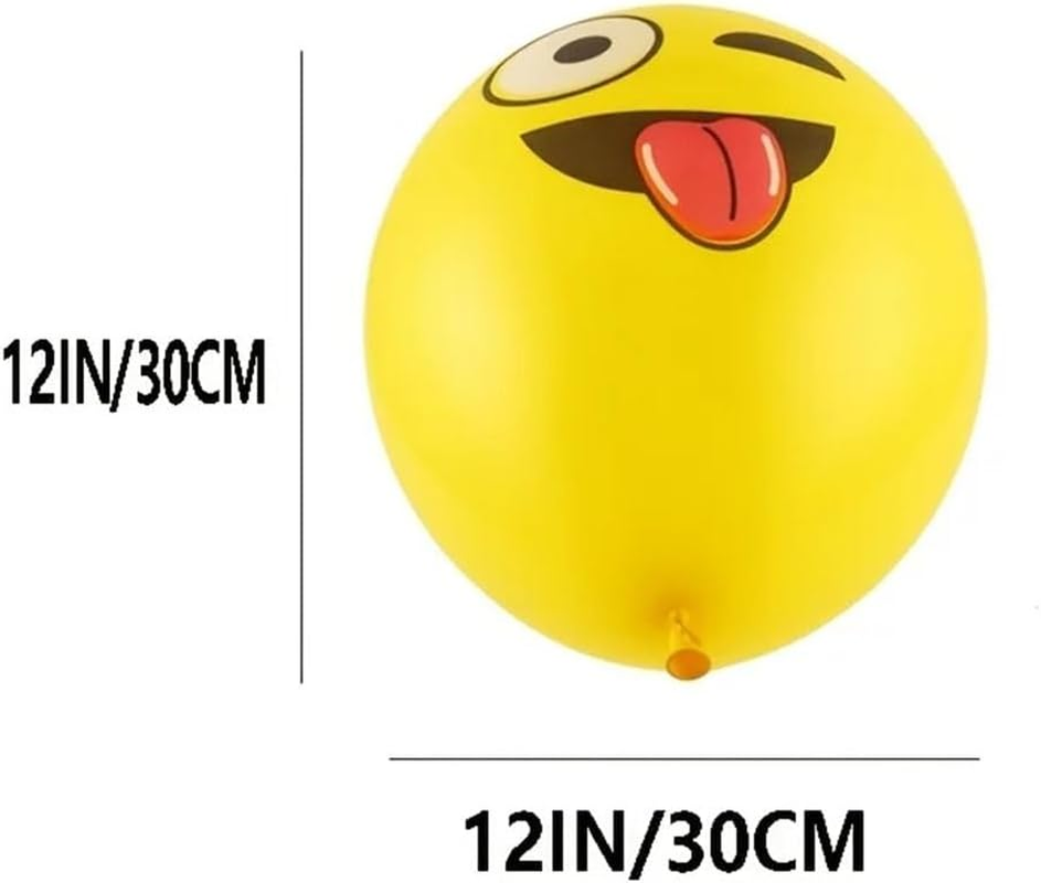 100Pcs Emoji Latex Balloons Funny Face Latex Balloons for Birthday Party Face Balloons Smile Printed Balloons Birthday Home Decoration 12Inch image number 5