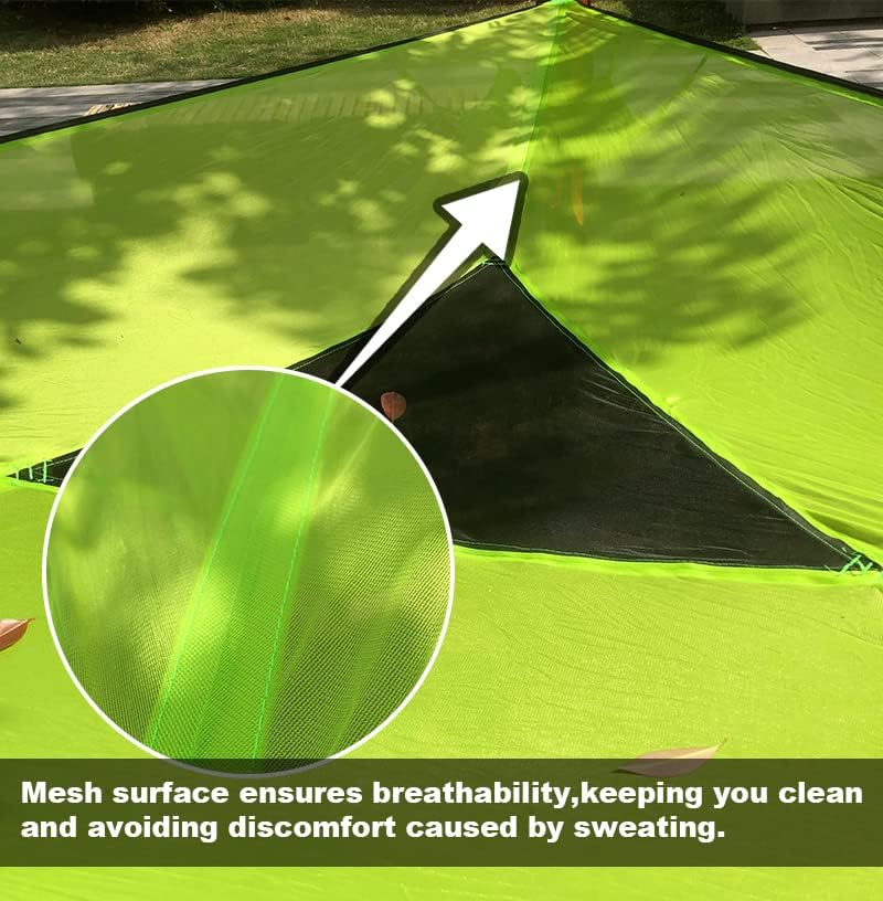 CEPTEN Hammock Triangle Outdoor Multiplayer Mesh Hanging Bed Easy Installation Nap Picnic Blossom Viewing Family Travel Goods... (157 * 157 * 157Inch, Black)