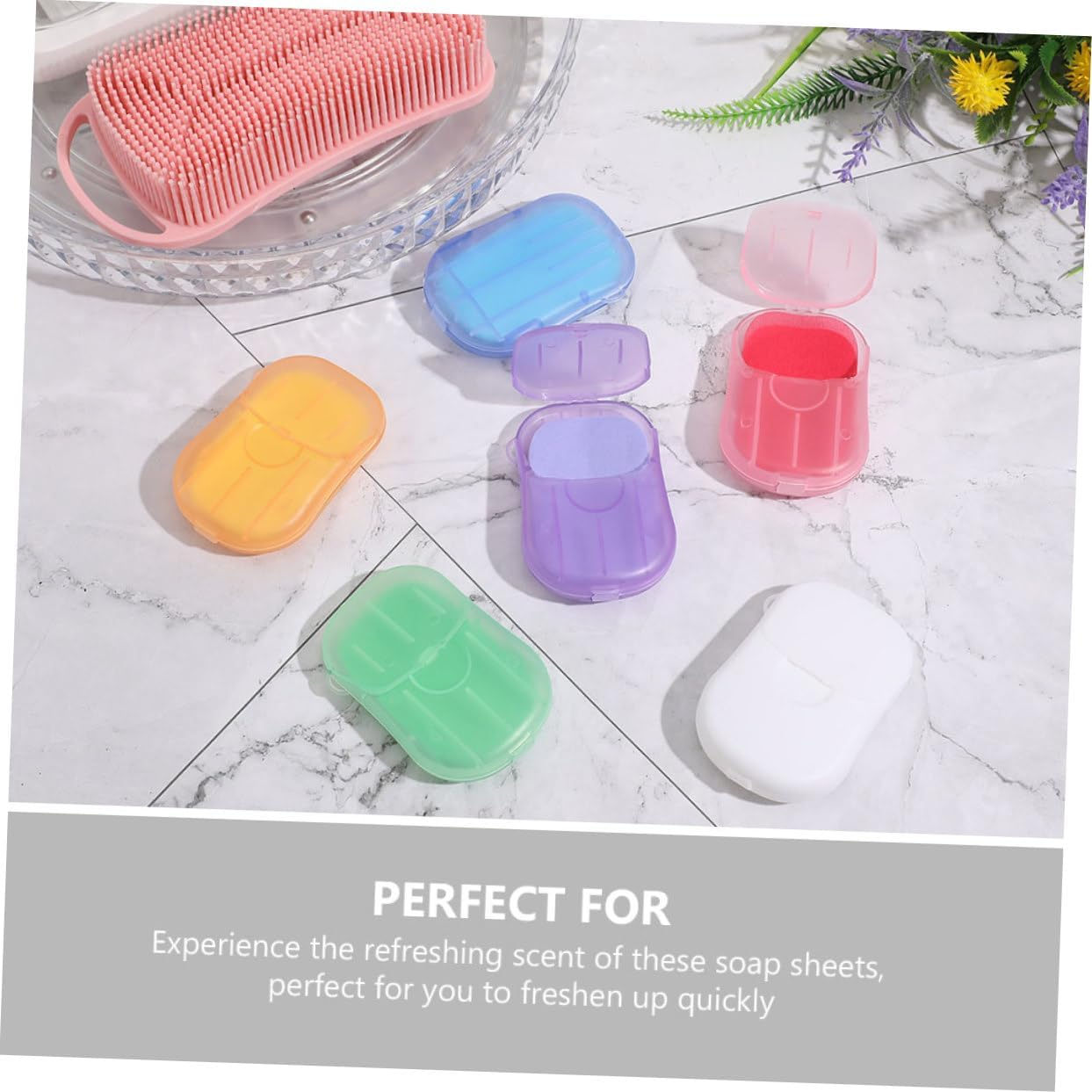12 Boxes Sheets Paper Soap Mini Soaps Soap Paper Pp Travel Portable Hand Soap image number 6