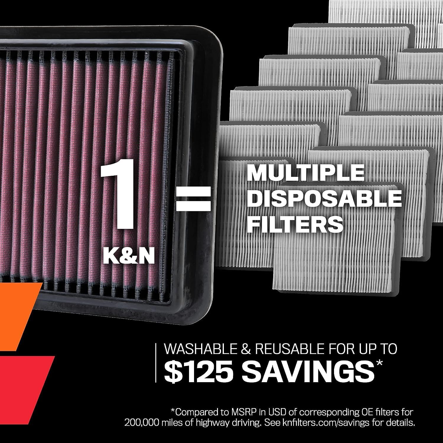 K&N 33-2116 Panel Air Filter for 1997-2009 Holden Models image number 4
