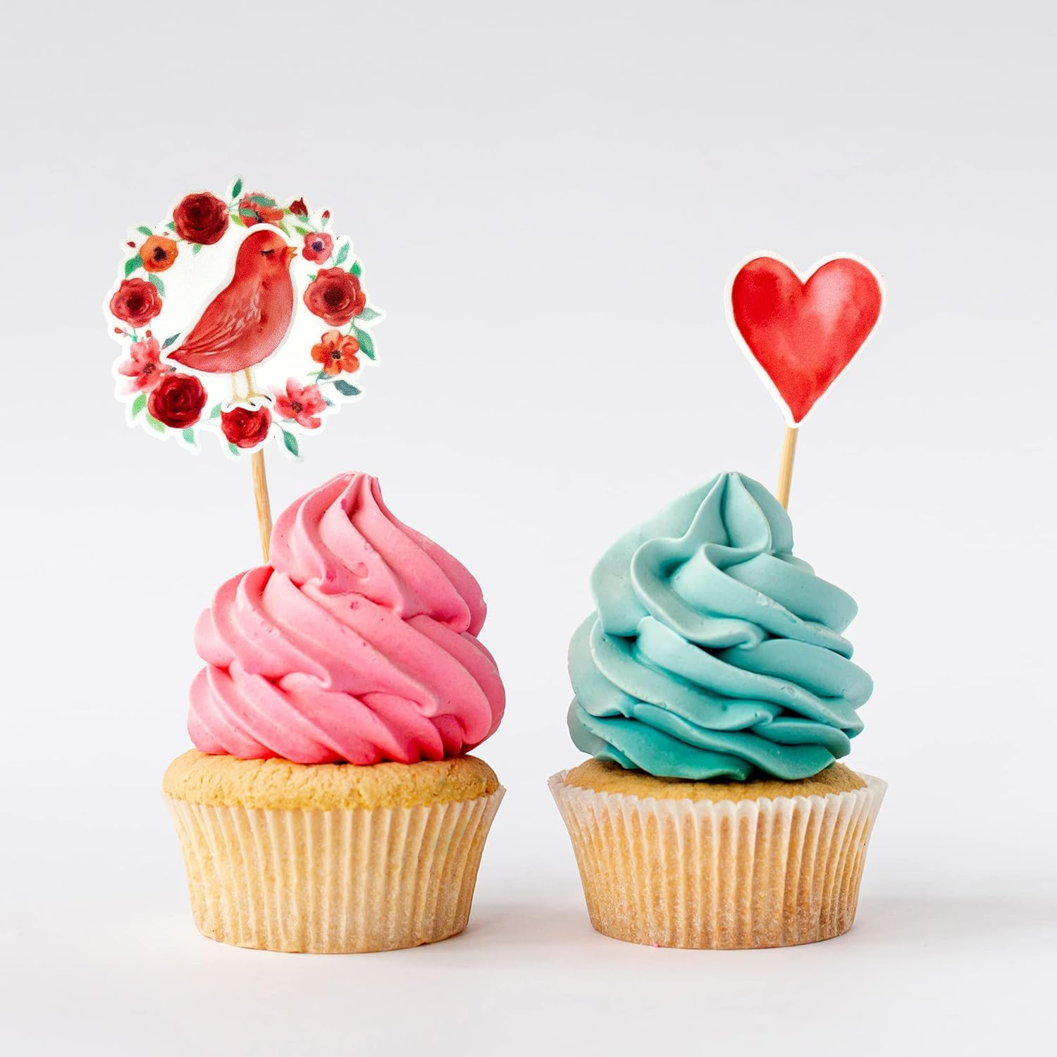 Navy Peony Red Heart and Rose Valentine Stickers (28 Pieces) | Waterproof Decals for Laptops | Stickers for Scrapbook and Journal image number 5