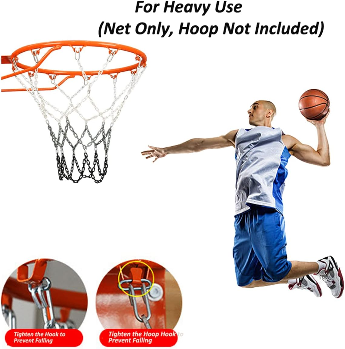 Basketball Net Chain Outdoor, Chain Basketball Net Rust Proof Outdoor image number 1