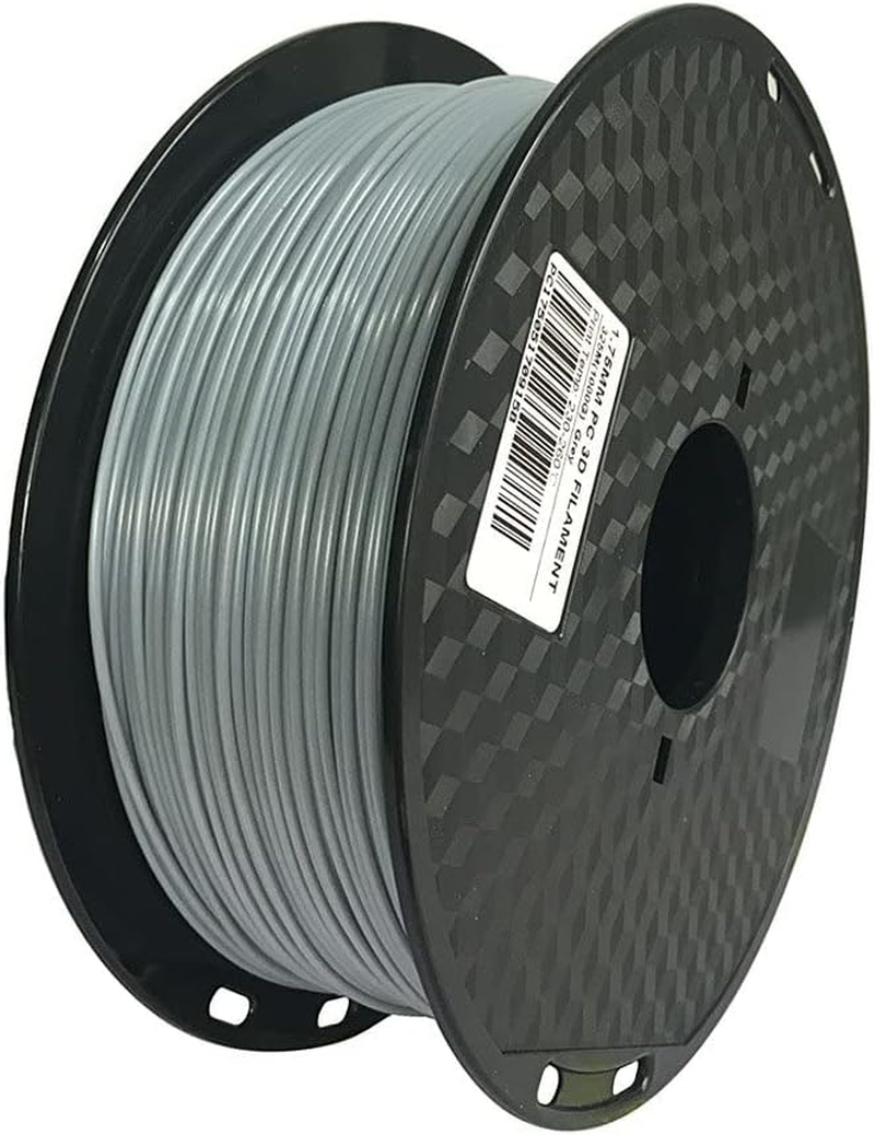 CC3D PC Filament Grey 1.75 Mm 3D Printer Filament 1 Kg Spool 2.2 Lbs FDM 3D Printing Material Gray Polycarbonate Filament Grey image number 2
