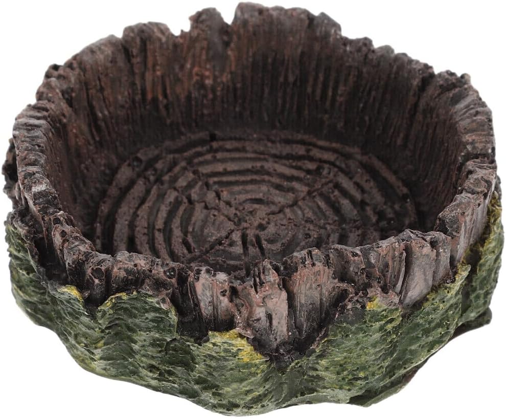 AIMALL Drinking Basin for Reptiles - Resin Turtle Dish for Turtles, Lizards, Snakes, and Other Pets, Functional Feeder and Decoration image number 5