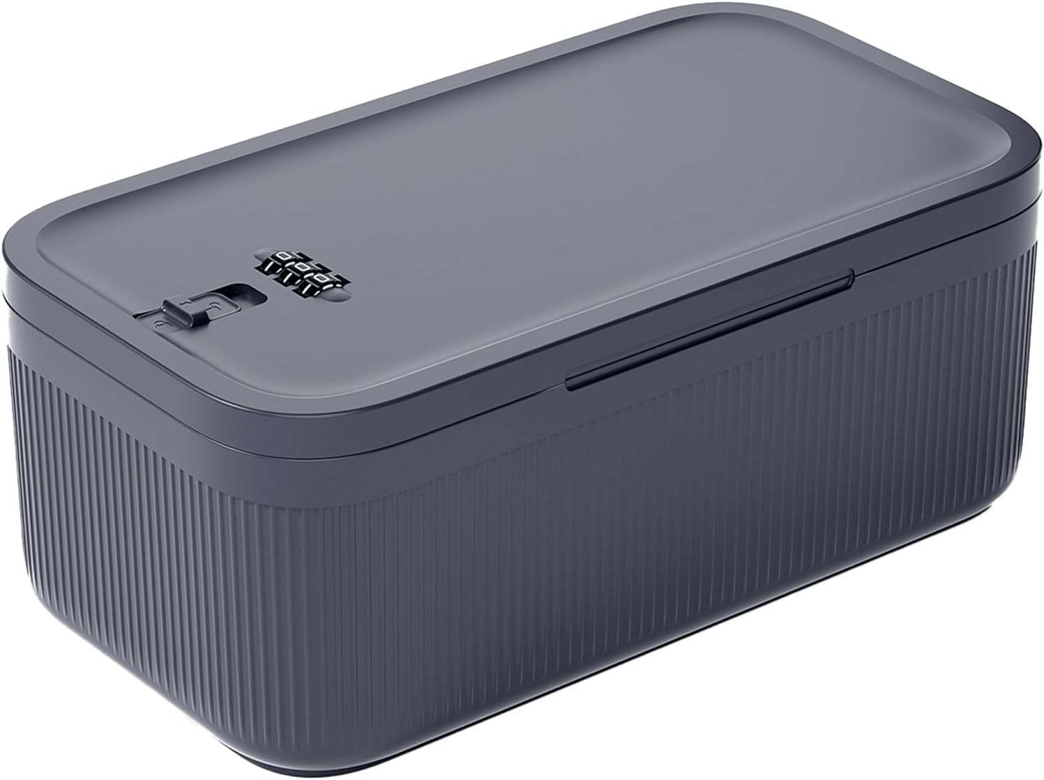 Phone Lock Box Medication Safe, Small 2L Medicine Lockable Storage with Code for First Aid Kits, Food Lock Box with Locking Lid for Home Fridge Freezer/Personal Items (Blue)