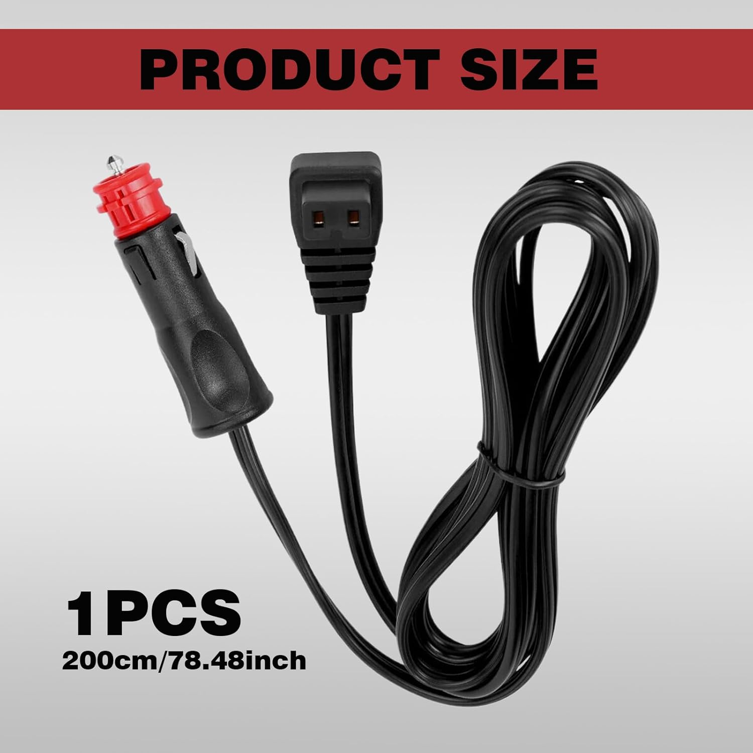Car Fridge Cable, 1 Pcs 12V Fridge Cord, Refrigerator Power Cable for Camping Fridge, 12V Merit and Cigarette Lighter Plug to Waeco Fridge Adaptor, Power Cord Freezer, Small Fridge, Portable Fridge image number 1