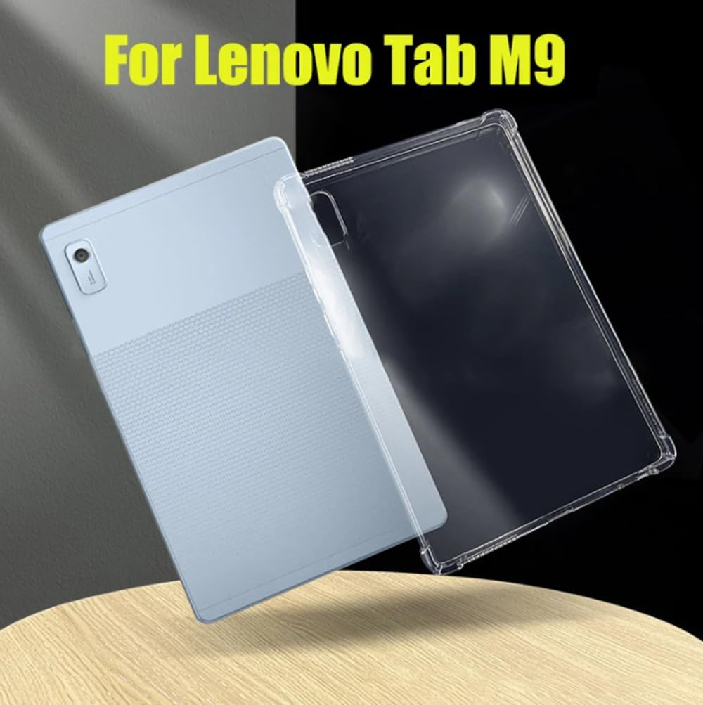Case for Lenovo Tab M9 9 Inch, Electro-Weideworld Ultra Thin Shockproof Soft TPU Protective Case Cover, Clear