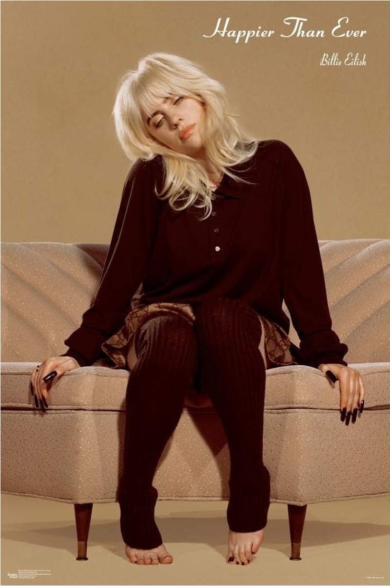 Billie Poster Eilish Music Album Cover Poster for Room Aesthetic Canvas Wall Art Bedroom Decor for Room 40X60Cm Unframed (J)