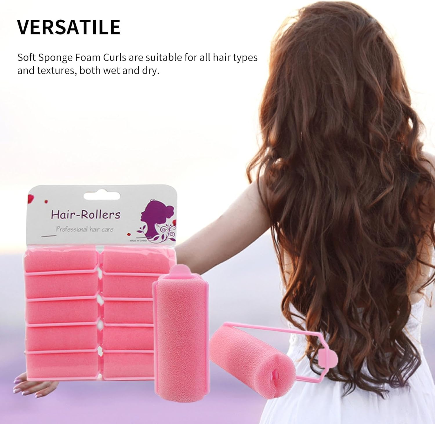 Sponge Hair Rollers - Pack of 14 Foam Sponge Curlers | Foam Curlers 1.5 Cm | Hair Rollers Foam Sponge Hair Rollers No Damage for Women and Children image number 4