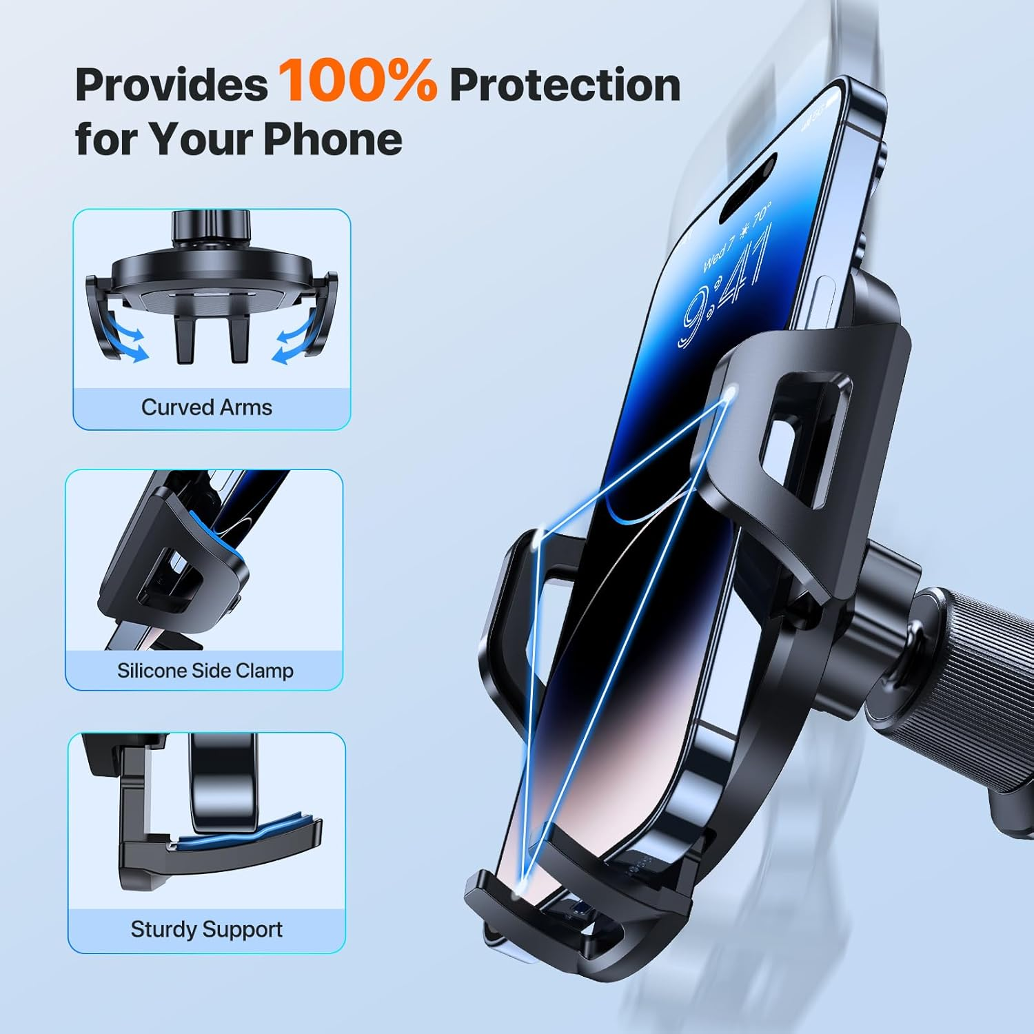 Miracase Car Phone Holder, Universal Mobile Phone Holder for Car Air Vent Compatible with Iphone 15 Pro Max 15 plus 14 13 12 11 SE X 8 7 6, Samsung Galaxy S23 S22 S21, Google Pixel, Huawei, and More image number 3