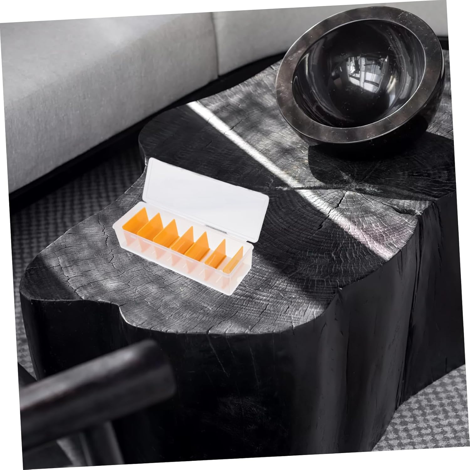 Data Cable Storage Box Mini Cord Organizer Compact Electronic Organizer for Desk Cable Management Box Lid Storage Cord Concealer for Office image number 5