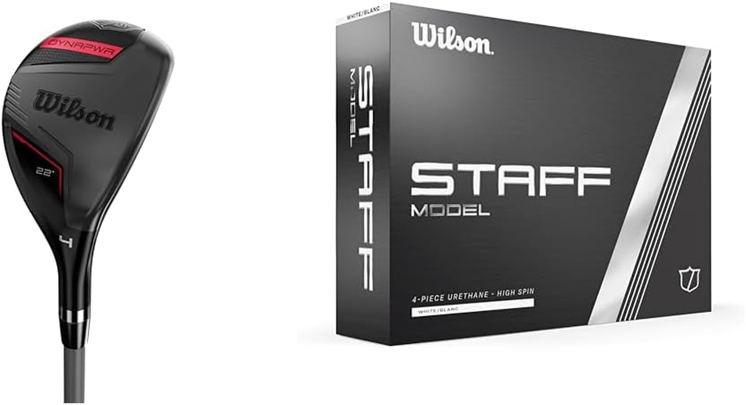 Men'S Right Hand Club 5 Dynapower Hybrids Woods, Flex a and Staff Model Golf Ball, White (12-Piece) image number 2