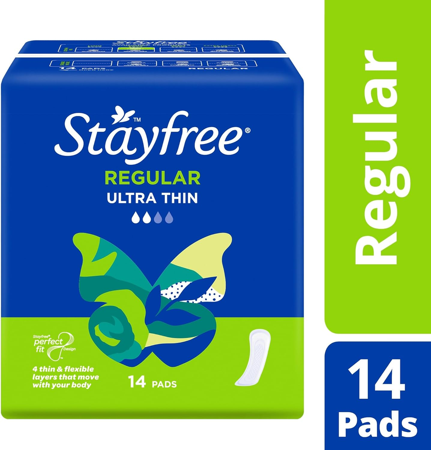 Stayfree Ultra Thin Regular Pads No Wings 14 Pack image number 1
