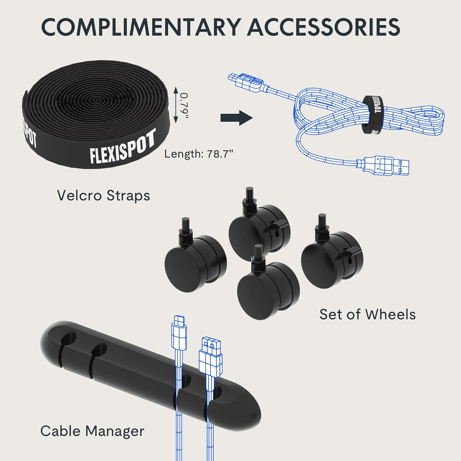 FLEXISPOT E6 Dual Motor 3 Stages Standing Desk 150X75 Cm Whole-Piece Board Height Adjustable Desk Electric Stand up Desk Sit Stand Desk(Black Frame + Black Desktop) image number 3
