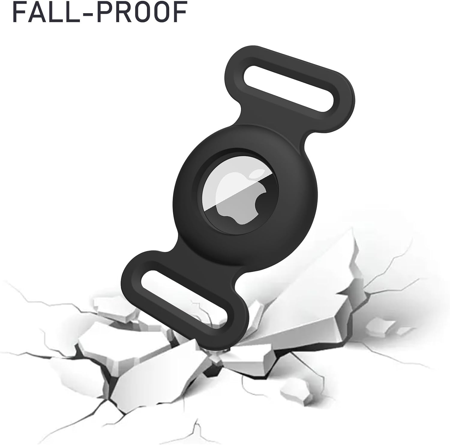 2-Pack Case for Apple Airtag Holder Dog Cat Collar, Silicone Protective Cat Dog Collar Airtag Holder, Pet GPS Tracker Collar Holder