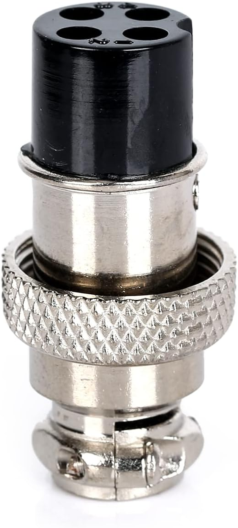 2 Pcs Silver GX16-4 Pin Aviation Connector(16Mm) for Electrical Wiring Power Supply Equipment, Engineering Machinery Parts