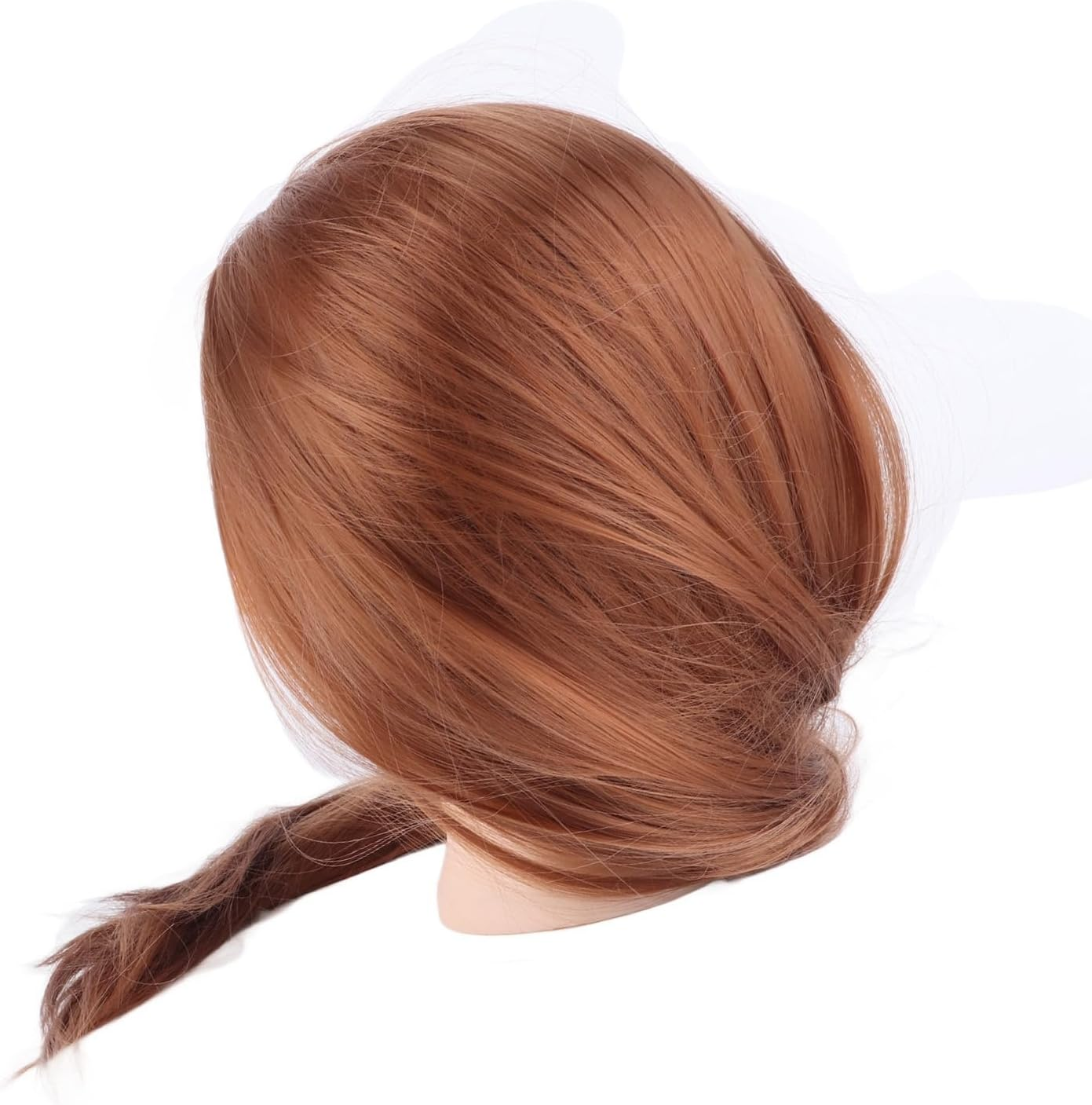 Jiawu Professional Cosmetology Training Mannequin Head with Golden Brown Synthetic Hair for Hair Styling, Cutting, Coloring Practice - Salon Styling Head Model for Hairstydress & Barber Students image number 5