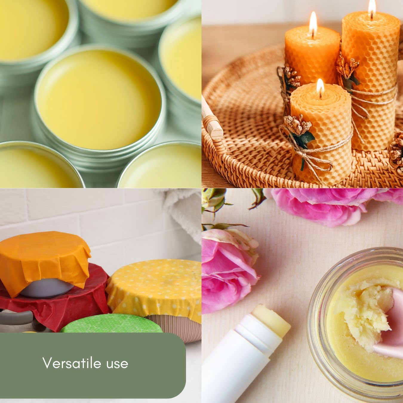 150G Beeswax Pellets, 100% Organic Beeswax, Beeswax for Candle Making, Body, Skin Care DIY, Lip Balm and Soap Making Supplies, Bees Wax Candle Wax 150G image number 1