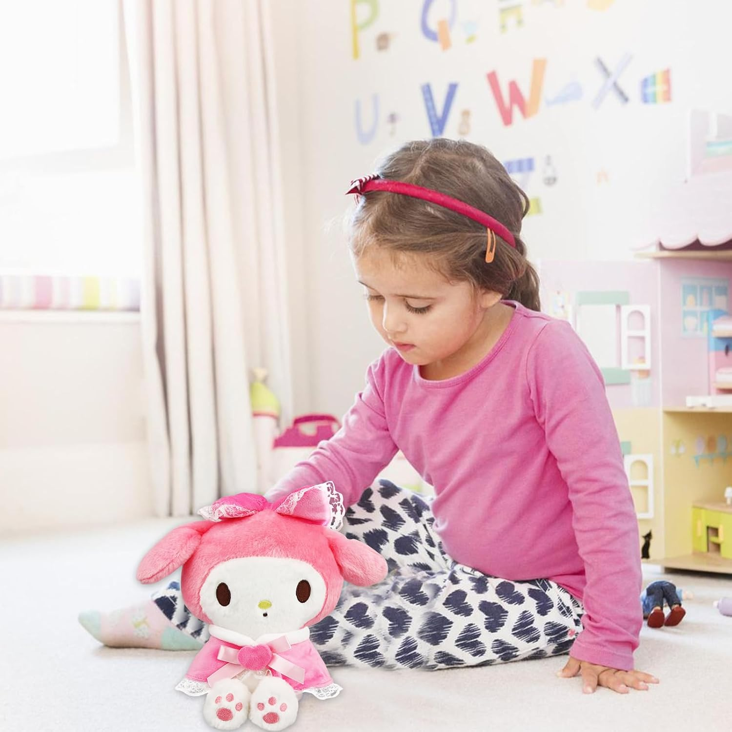 My Melody Plush Toy, Cute Anime Figure, Cartoon Plush, Sanrio Kawaii Plushie image number 2