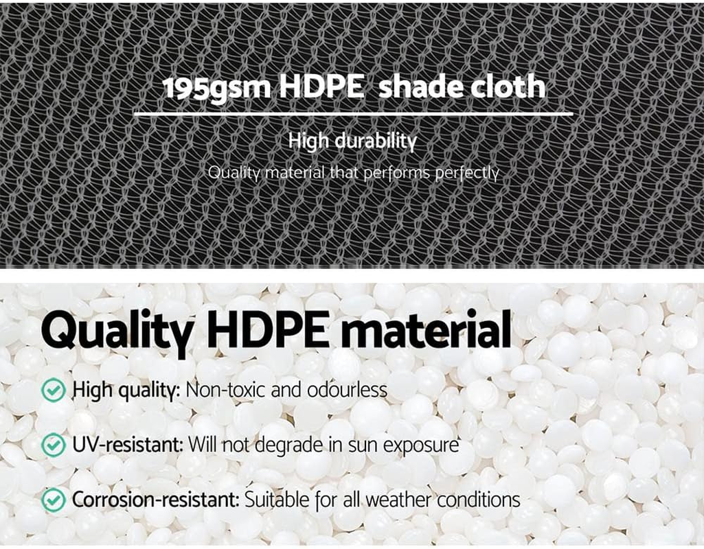 Instahut Shade Cloth 3.66 X 30M Sunshade Sail Shadecloth Block Outdoor Marquee Canopy Shelter Cover for Beach Pool Car Patio Backyard Lawn Garden Carport Fence Greenhouse White