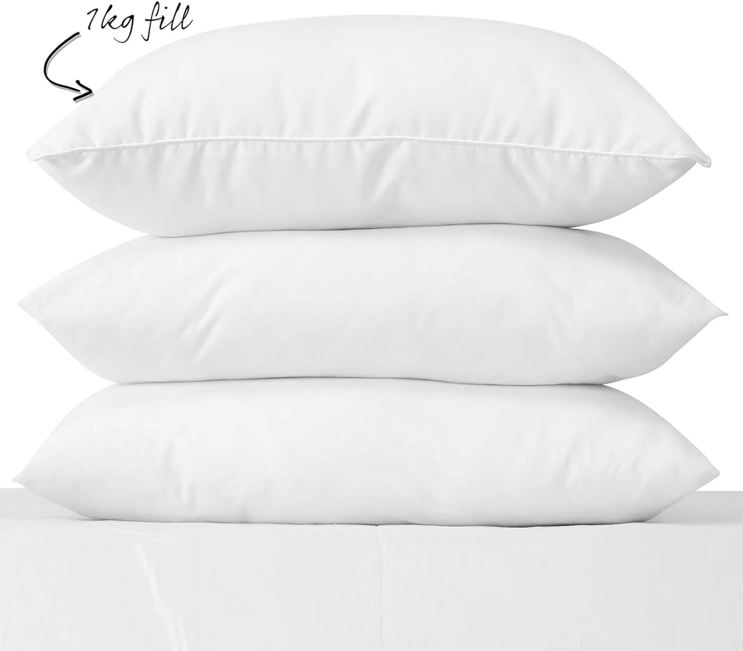 Royal Comfort Pillow Goose Feather and down 100% Cotton Cover 233TC Luxury Ultra Soft Comfortable 50 X 75Cm (White, Set of 2)