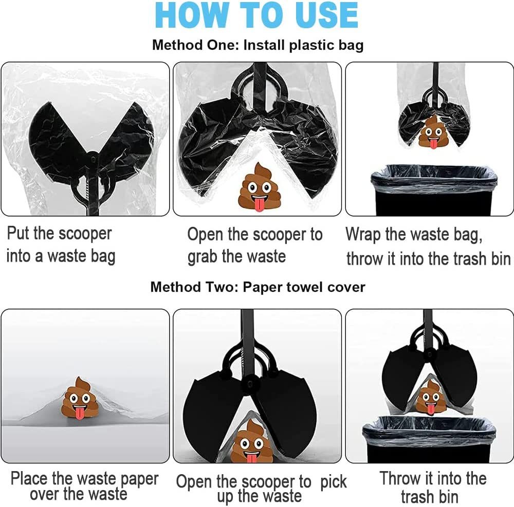 Pet Dog Pooper Scooper, Durable Handle Dog Poop Pick up Tool (Blue) image number 1