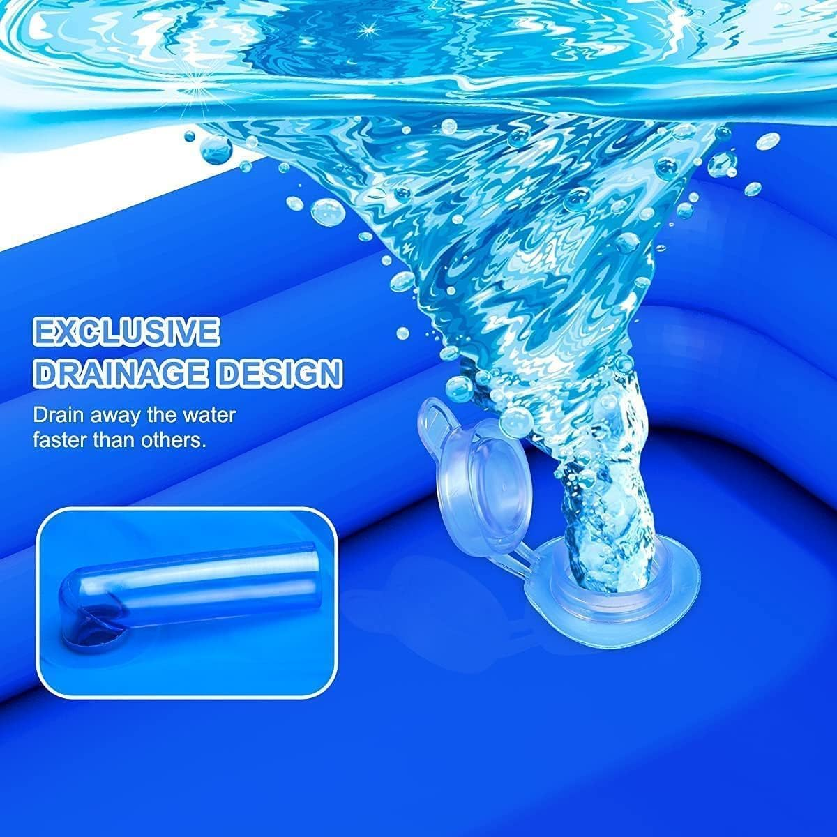 Inflatable Swimming Pool,123''&times;73''&times;22''Large Inflatable Family Lounge Pools Kiddie Pools for Summer Water Party Bpa-Free above Ground Blow up Kiddie Pool Ball/Sand Pit,Backyard Outdoor Indoor image number 5