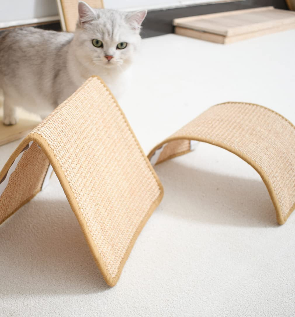 Cat Scratching Mat, Natural Sisal Cat Scratch Mats, Horizontal Cat Floor Scratching Pad Rug, Protect Carpets and Sofas,3Xl image number 1