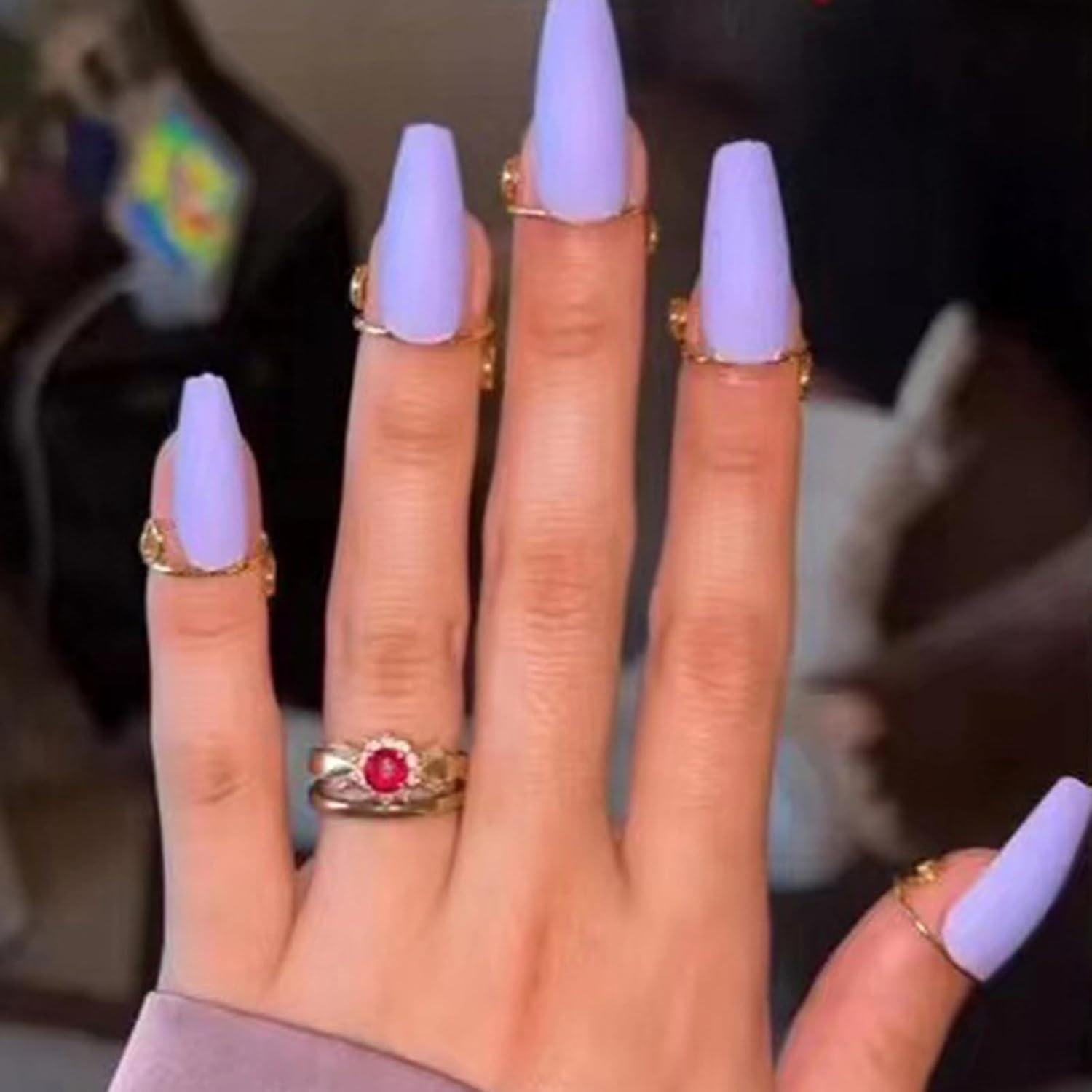 Daseeme 10PCS Nail Rings Reusable Adjustable Metal Nail Charms Removable Press on Nails No Glue for Women Nails Art DIY Decoration image number 6