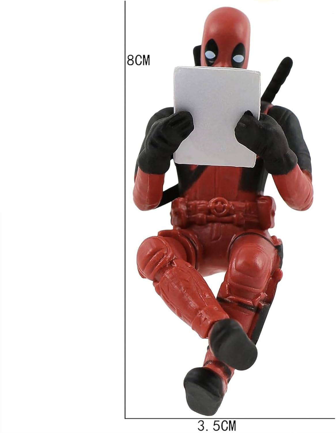 1PCS Deadpool Model Ornaments Home Office Desk Charm Christmas Ornaments Auto Motorcycle Truck Decoration（Sitting Style）