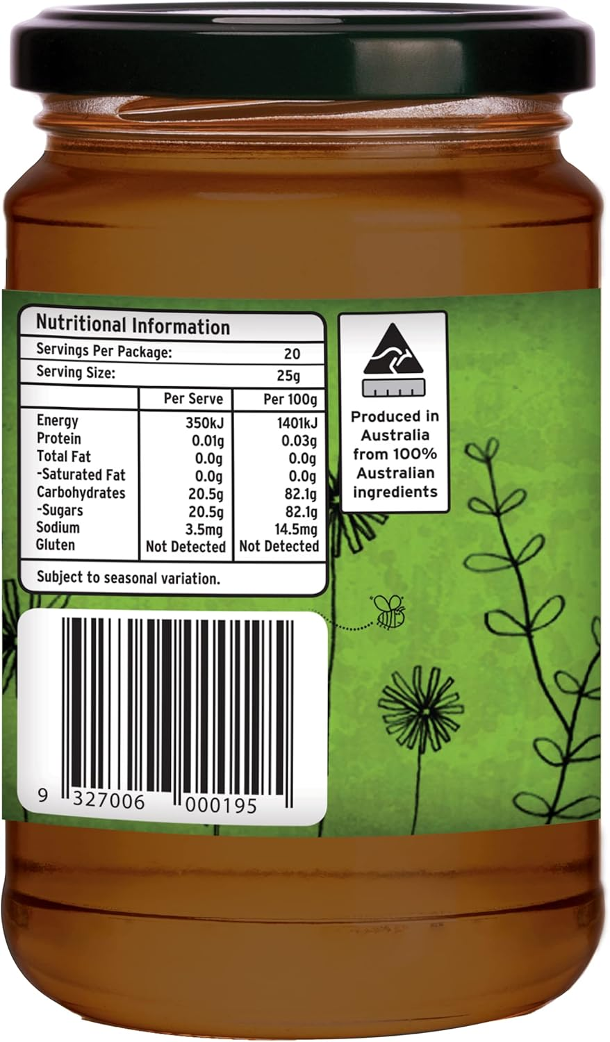 Ambrosia Raw Organic Honey 500 G, 500 G image number 3