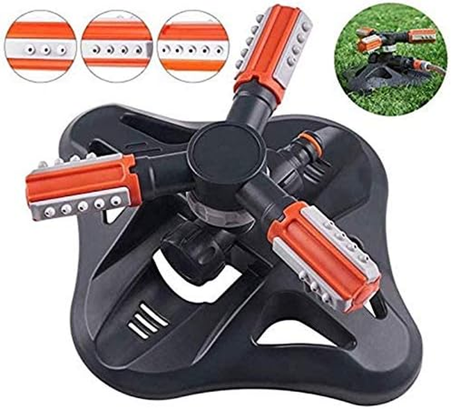 Garden Sprinkler 360 Rotating Adjustable Water Spray Range Suitable for Large Areas of Lawn Automatic Lawn Sprinkler 3 Arm Rotating Sprinkler System Sprinklers Lawn/Garden/Yard Area Sprinkler That Eas image number 6