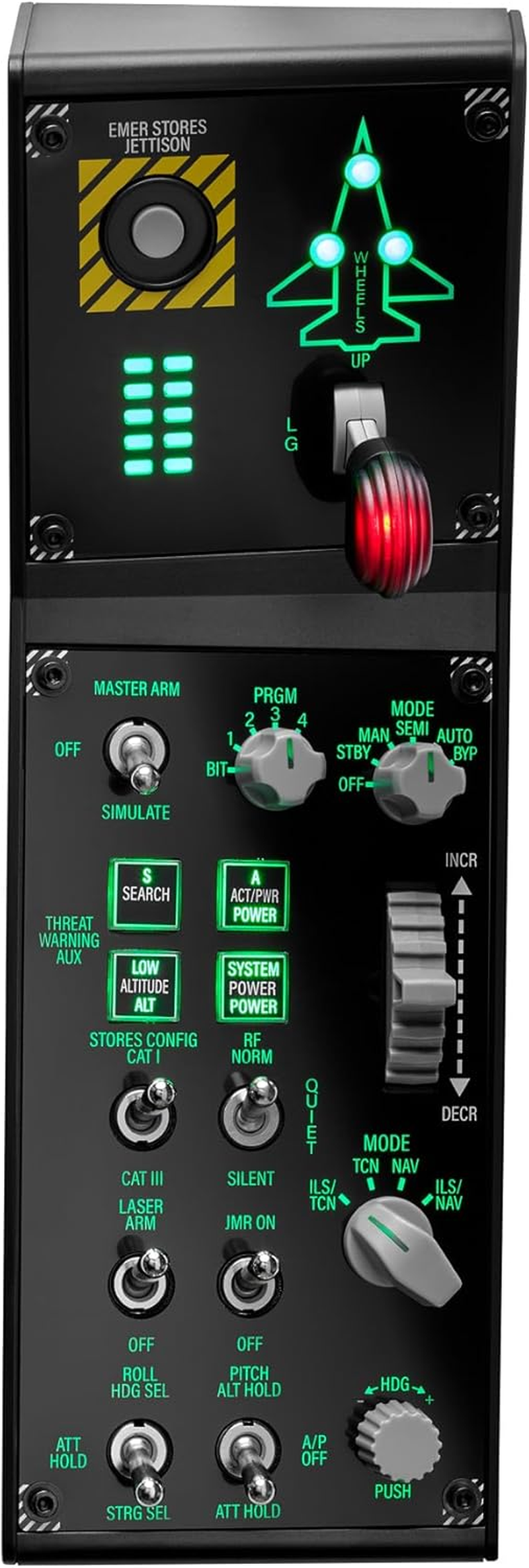 Thrustmaster Viper Panel: Backlit Control Panel, for Use with Viper TQS or Standalone, 43 Metal Action Buttons, Jettison, Trim, Landing Gear, Licensed by the U.S. Air Force (PC)