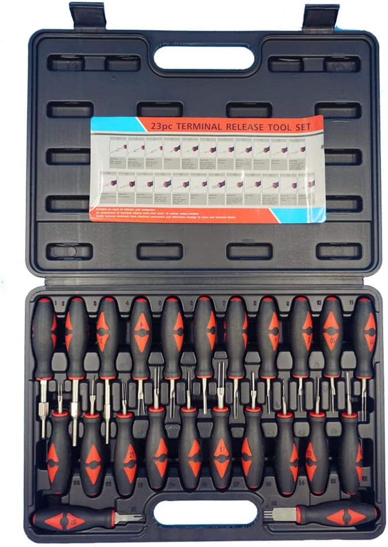 Domary ZX001 23Pcs Connector Release Electrical Terminal Removal Tool Kit Set Auto Repair Tools image number 6