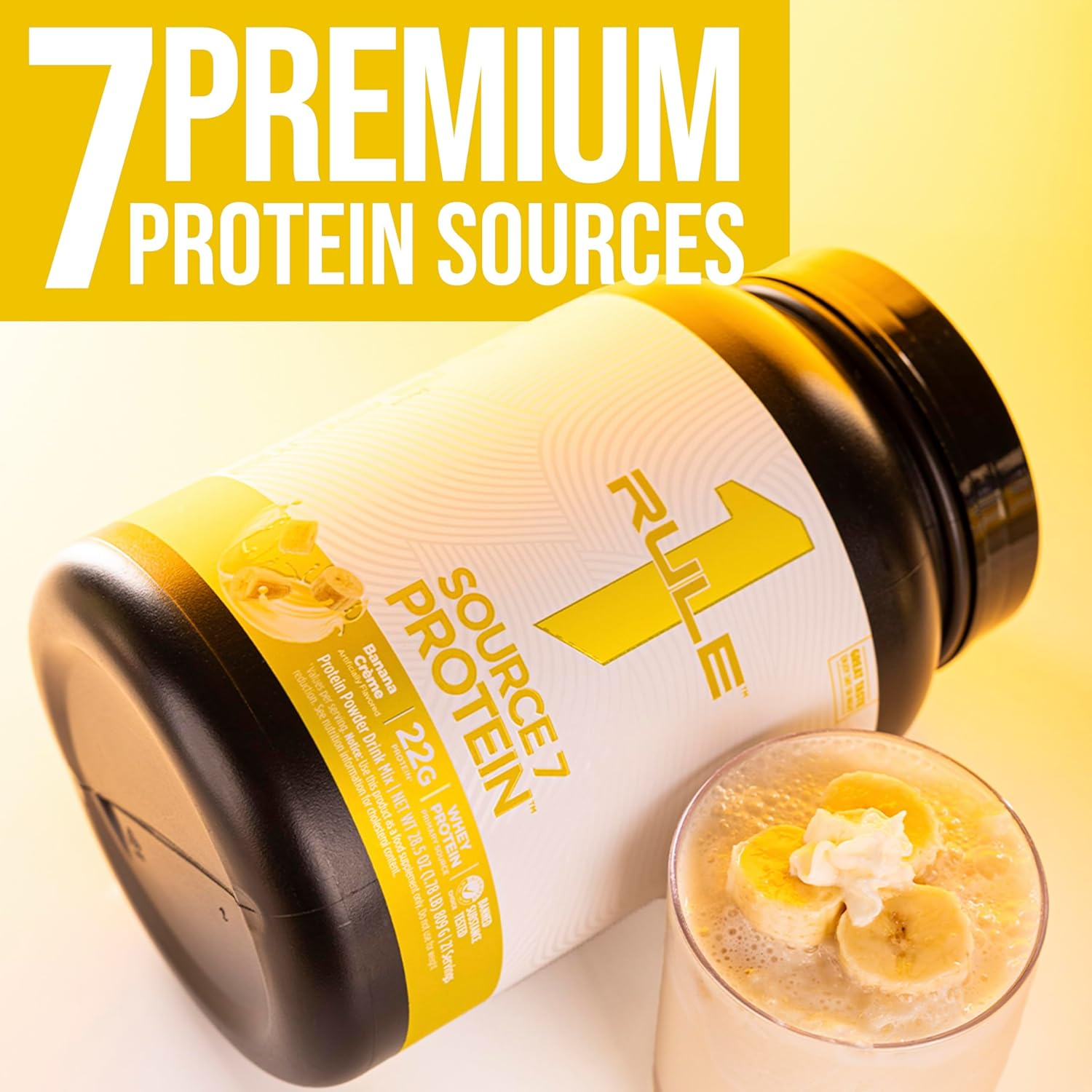 Rule 1 Source7 Multi-Source Protein Blend 4.99 Lb, Vanilla (58 Servings) image number 3