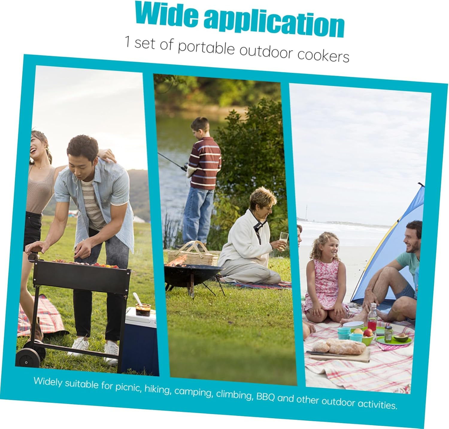 Camping Cookware Portable Outdoor Picnic Pot and Pan Stainless Steel Cookware Easy to Clean image number 6