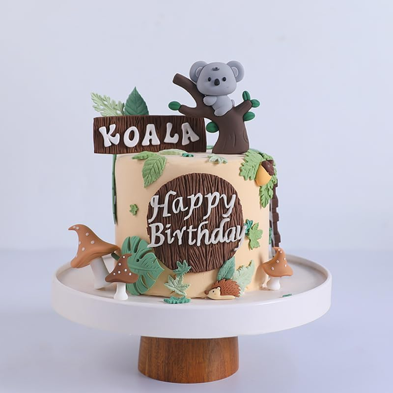 Koala Cake Toppers Koala Birthday Party Decorations Koala Cupcake Toppers Koala Theme Wild Animal Theme Birthday Party Supplies