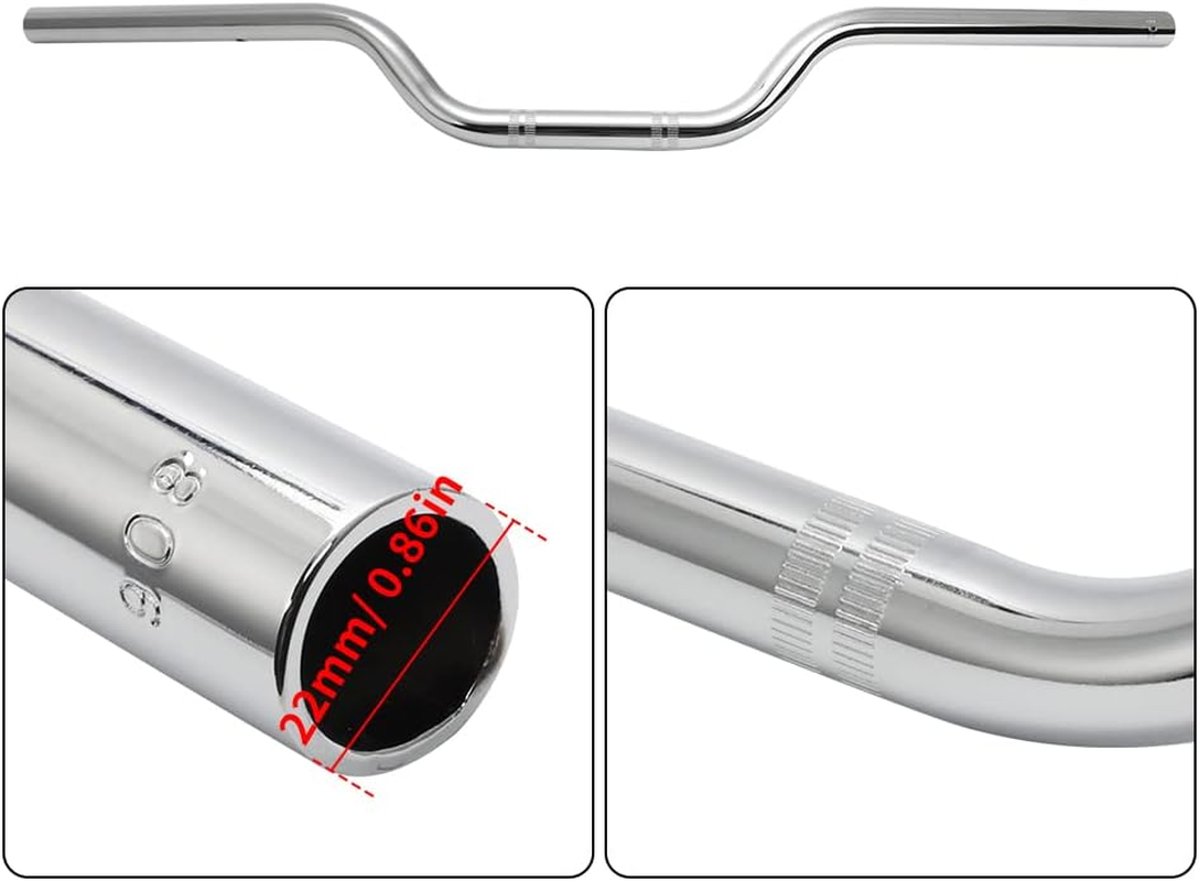 7/8 22Mm Drag Style Bar Handlebar for Honda Kawasaki Suzuki Yamaha Ducati APRILLA BMW Buell Triumph